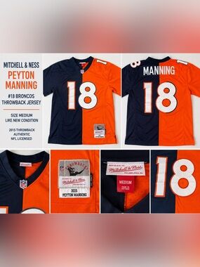 Mitchell & Ness Peyton Manning #18 Broncos Throwback Jersey Men’s Medium
